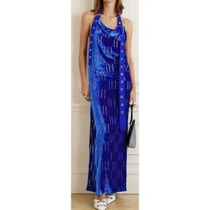 OFF-WHITE  Draped Devoré Velvet Maxi Dress Size 42 NWT Retail: $2230